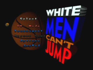 White Men Can't Jump title screen for Jaguar